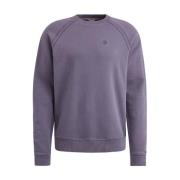 Twill Crewneck Sweatshirt Cast Iron , Purple , Heren