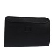 Pre-owned Leather clutches Burberry Vintage , Black , Dames