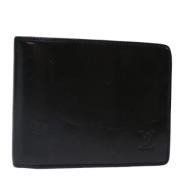 Pre-owned Leather wallets Louis Vuitton Vintage , Black , Dames