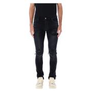 Vintage Zwart Bandana Jacquard Skinny Jeans Amiri , Black , Heren