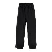 3-Stripes Twill Wijde Broek Y-3 , Black , Dames