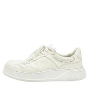 Pre-owned Leather sneakers Gucci Vintage , White , Heren