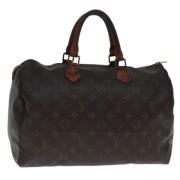 Pre-owned Canvas handbags Louis Vuitton Vintage , Brown , Dames