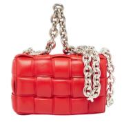 Pre-owned Leather shoulder-bags Bottega Veneta Vintage , Red , Dames