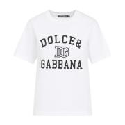 Optisch Wit Tshirt Dolce & Gabbana , White , Dames