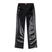 Gestreepte wolmix broek Diesel , Black , Heren