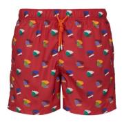 Rode haanprint zwemshorts Gallo , Multicolor , Heren