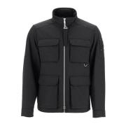 Technische Twill Field Jacket Moose Knuckles , Black , Heren