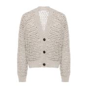 Quarzo Cardigan Sweater Brunello Cucinelli , Beige , Dames