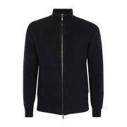 Blauw Navy Half Zip Pullover Drumohr , Blue , Heren