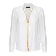 Ivoor Shirt Elegante Stijl Elisabetta Franchi , White , Dames