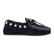 Shearling Loafer Zwarte Schoenen Isabel Marant , Black , Dames