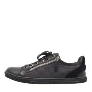 Pre-owned Leather sneakers Louis Vuitton Vintage , Black , Heren