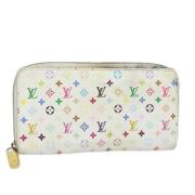 Pre-owned Canvas wallets Louis Vuitton Vintage , White , Dames