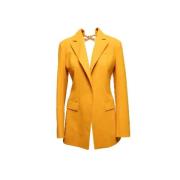 Pre-owned Wool outerwear Oscar De La Renta Pre-owned , Yellow , Dames