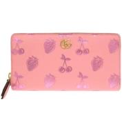 Pre-owned Leather wallets Gucci Vintage , Pink , Dames