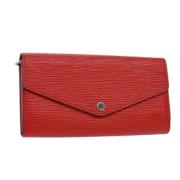 Pre-owned Leather wallets Louis Vuitton Vintage , Red , Dames