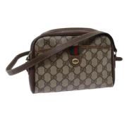 Pre-owned Leather gucci-bags Gucci Vintage , Beige , Dames