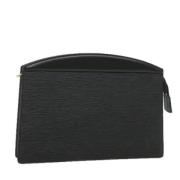 Pre-owned Leather clutches Louis Vuitton Vintage , Black , Dames