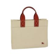 Pre-owned Canvas handbags Burberry Vintage , Beige , Dames