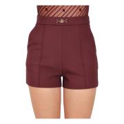 Bordeaux Elegant Shorts Herfst Winter Elisabetta Franchi , Brown , Dam...