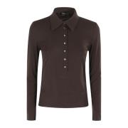 Klassieke Polo Shirt voor Mannen Seventy , Brown , Dames