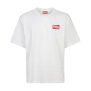 Witte T-shirts en Polos Diesel , White , Heren