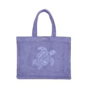 Terry Beach Bag with Turtle Detail Vilebrequin , Blue , Unisex