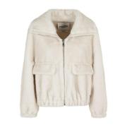 Faux Fur Jas voor Vrouwen Essentiel Antwerp , Beige , Dames