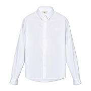 Shirt met logo Ami Paris , White , Heren