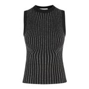 Glitter Tanktop DES Phemmes , Black , Dames