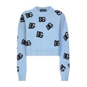 Heldere Blauwe Sweaters Dolce & Gabbana , Blue , Dames