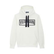 Heren Katoenen Hoodie Martin Stijl Vilebrequin , White , Heren