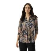 Multicolor Maracol Blouse 3/4 Mouwen IN Front , Multicolor , Dames