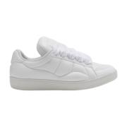 Witte Leren Curb XL Low Sneakers Lanvin , White , Heren