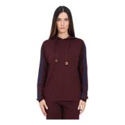 Bordeaux Hoodie Casual Herfst/Winter Elisabetta Franchi , Brown , Dame...