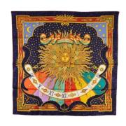 Pre-owned Silk scarves Hermès Vintage , Multicolor , Dames