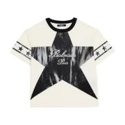 Handtekening Sterren T-shirt Balmain , White , Unisex