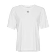 Nordic Logo Tee - Wit/Zwart Moss Copenhagen , White , Dames