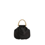 Vintage Franje Leren Tas Malababa , Black , Dames