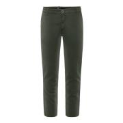 Stretch Katoen Gabardine Chino Broek BomBoogie , Green , Heren