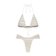 Hoge driehoek bikini met vaste onderkant Me-Fui , Beige , Dames