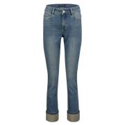 Vintage Kate Jeans Red Button , Blue , Dames