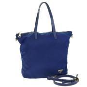 Pre-owned Nylon totes Prada Vintage , Blue , Dames