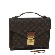 Pre-owned Canvas handbags Louis Vuitton Vintage , Brown , Dames