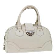 Pre-owned Leather handbags Louis Vuitton Vintage , White , Dames