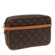 Pre-owned Canvas clutches Louis Vuitton Vintage , Brown , Dames