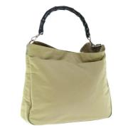 Pre-owned Nylon handbags Gucci Vintage , Beige , Dames