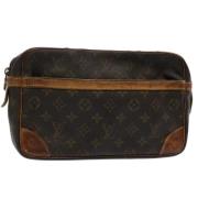 Pre-owned Canvas clutches Louis Vuitton Vintage , Brown , Dames