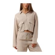 Beige Blouse Tina Refined Department , Beige , Dames